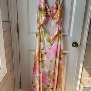 Floral Cutout Maxi Dress